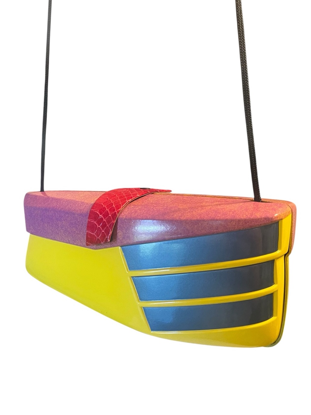 *RARE* Vintage Marc Levine Hand-Sculpted Pop-Art Lacquer Purse - Picture 3 of 16